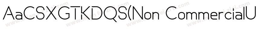 AaCSXGTKDQS(Non CommercialUse)字体转换